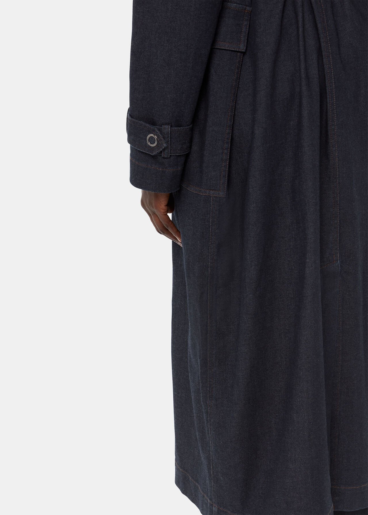 Cara Denim Trench Coat